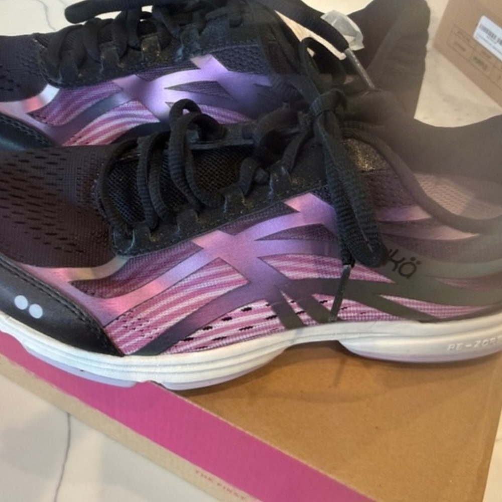 Women's Purple and Black Athletic Running Sneakers